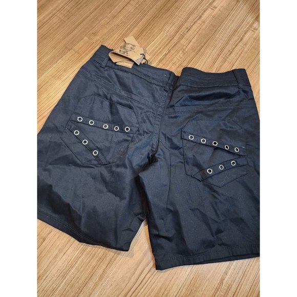 Level 25 Denim Shorts Solid Black Womens Size 24 Stretch - Picture 3 of 3